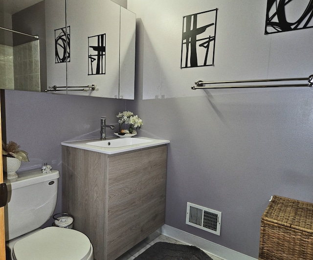 7108 Niles Ave, Niles, IL 60714 - bathroom with toilet, vanity, and a shower