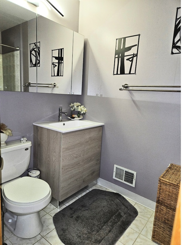 7108 Niles Ave, Niles, IL 60714 - bathroom featuring marble finish flooring, toilet, and vanity