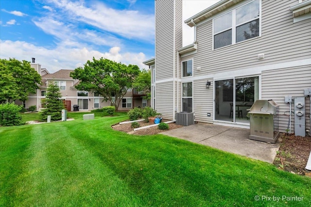 2040 Peach Tree Ln, Algonquin, IL 60102 - view of grassy yard with a patio and central air condition unit
