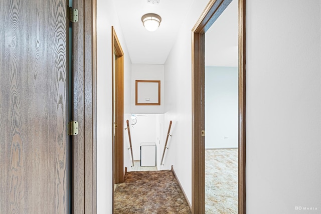 7043 W 73rd St, Nottingham Park, IL 60638 - corridor featuring an upstairs landing and carpet flooring