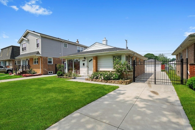 7830 S Kolmar Ave, Chicago, IL 60652 - view of front of house featuring a gate, brick siding, and concrete driveway