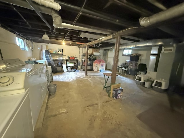 1229 W 6th St, Sterling, IL 61081 - basement featuring independent washer and dryer