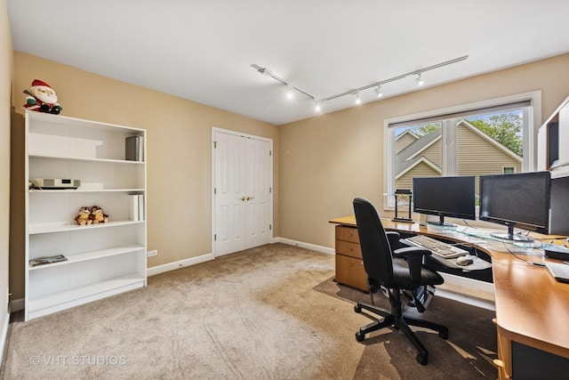 1051 Chadwick Ct, Aurora, IL 60502 - carpeted office with track lighting and baseboards