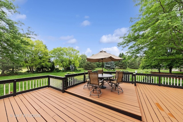 1051 Chadwick Ct, Aurora, IL 60502 - wooden deck with outdoor dining space