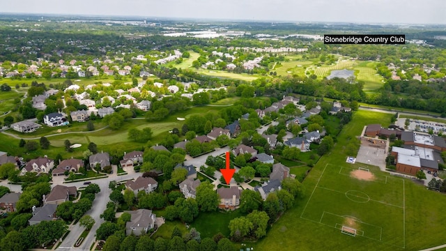 1051 Chadwick Ct, Aurora, IL 60502 - aerial perspective of suburban area with a golf club