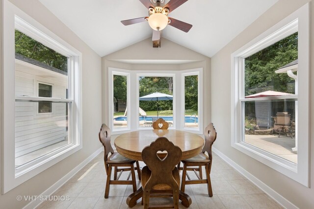 0S706 Madison St, Winfield, IL 60190 - dining area featuring light tile patterned floors and ceiling fan