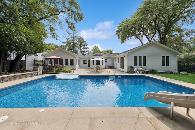 0S706 Madison St, Winfield, IL 60190 - swimming pool featuring a water slide, outdoor dining space, and a patio