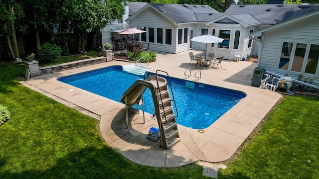 0S706 Madison St, Winfield, IL 60190 - swimming pool with a yard, a patio area, and outdoor dining area