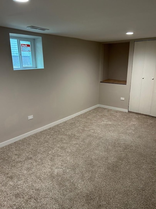 904 Johnson St, Streator, IL 61364 - basement featuring carpet floors and baseboards