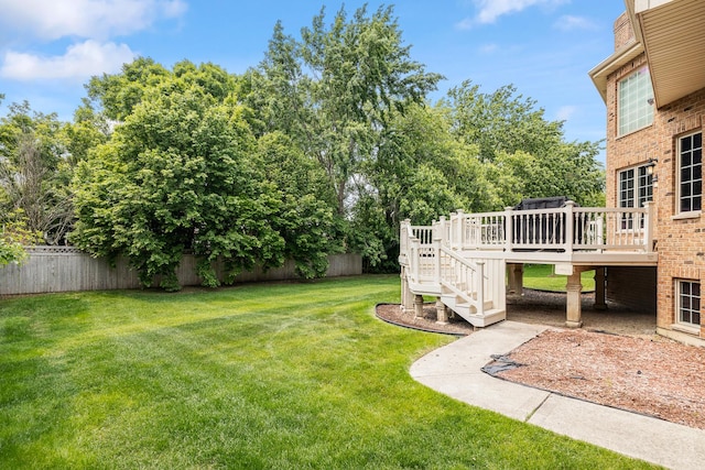 13738 Legend Trail Ln, Orland Park, IL 60462 - view of yard featuring stairway and a deck