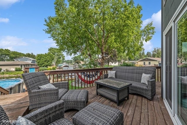 610 Mchenry Ave, Mchenry, IL 60050 - wooden terrace featuring an outdoor living space