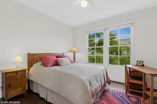 65 S Asbury Ct, Lake Forest, IL 60045 - bedroom featuring dark wood finished floors and a ceiling fan