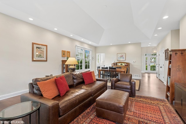 65 S Asbury Ct, Lake Forest, IL 60045 - living room featuring recessed lighting and wood finished floors