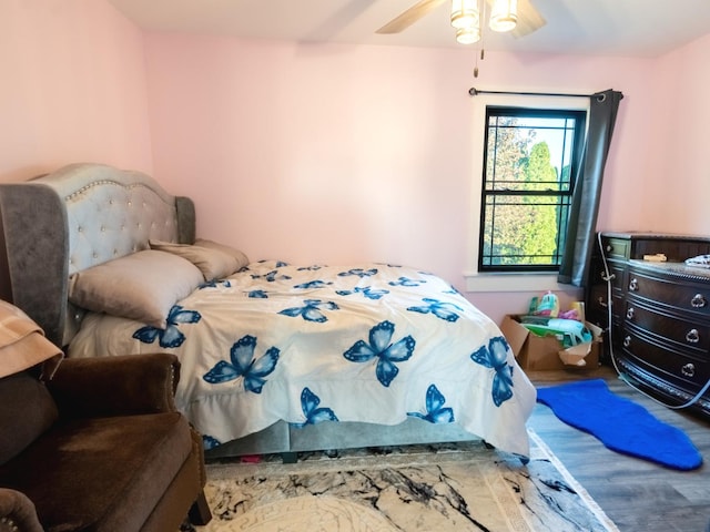 25232 S Harlem Ave, Monee, IL 60449 - bedroom featuring wood finished floors and ceiling fan
