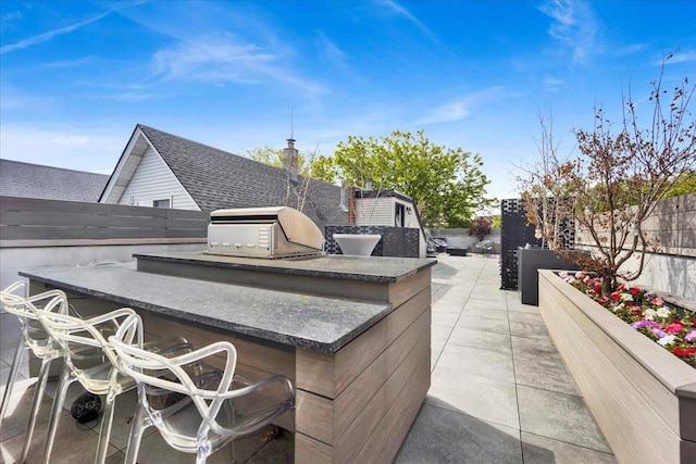 1332 W Wellington Ave, Chicago, IL 60657 - fenced backyard with a grill and a patio area