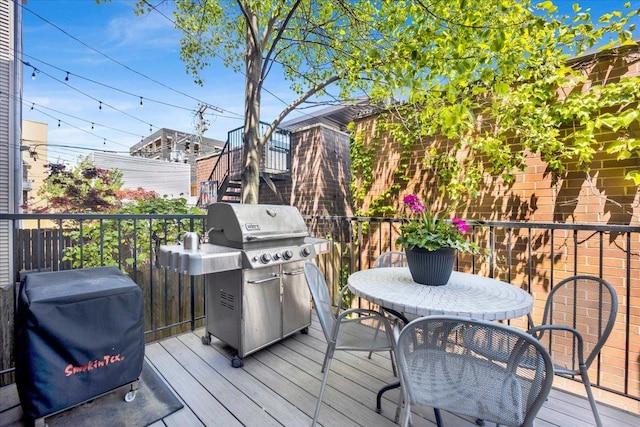 1332 W Wellington Ave, Chicago, IL 60657 - wooden deck featuring grilling area