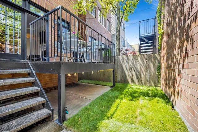 1332 W Wellington Ave, Chicago, IL 60657 - view of yard with stairs and a patio area