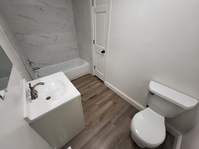 37714 N Nippersink Pl, Spring Grove, IL 60081 - full bath featuring toilet, wood finished floors, vanity, and baseboards