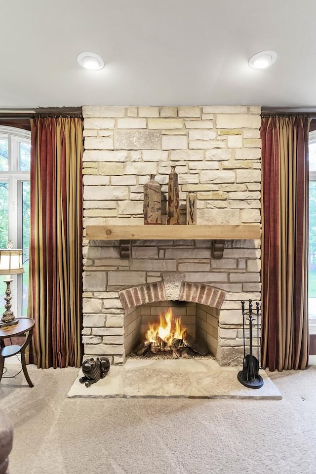 2559 Bird Ln, Batavia, IL 60510 - detailed view of carpet floors and a fireplace