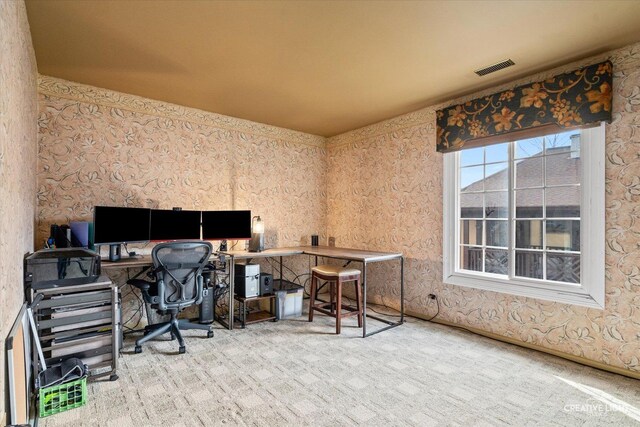 1778 Gloucester Ct Unit B, Wheaton, IL 60189 - carpeted office space featuring wallpapered walls