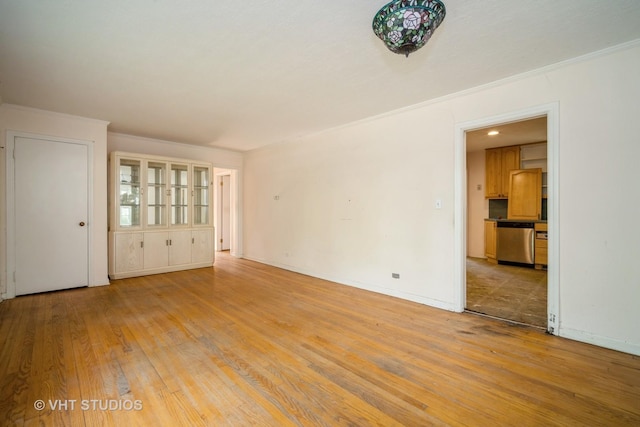 1731 Maple Ave, Northbrook, IL 60062 - unfurnished room with light wood-style floors and ornamental molding