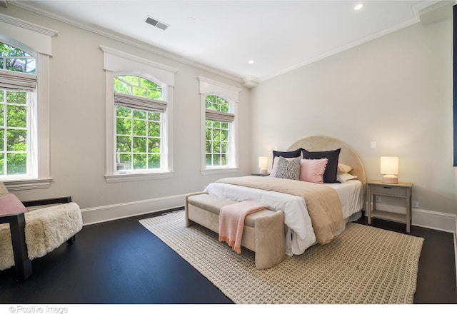 2015 N Howe St, Chicago, IL 60614 - bedroom with multiple windows, baseboards, recessed lighting, and crown molding