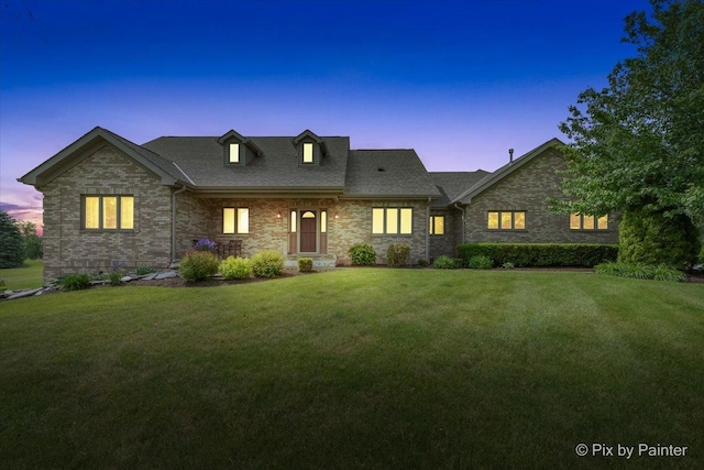 3609 Sagebrush Ct, Johnsburg, IL 60051 - view of front facade featuring a lawn and a shingled roof