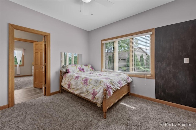 3609 Sagebrush Ct, Johnsburg, IL 60051 - bedroom with carpet, baseboards, and a ceiling fan
