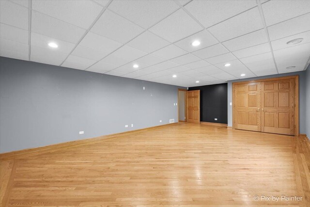 3609 Sagebrush Ct, Johnsburg, IL 60051 - unfurnished bedroom with light wood finished floors, recessed lighting, and baseboards