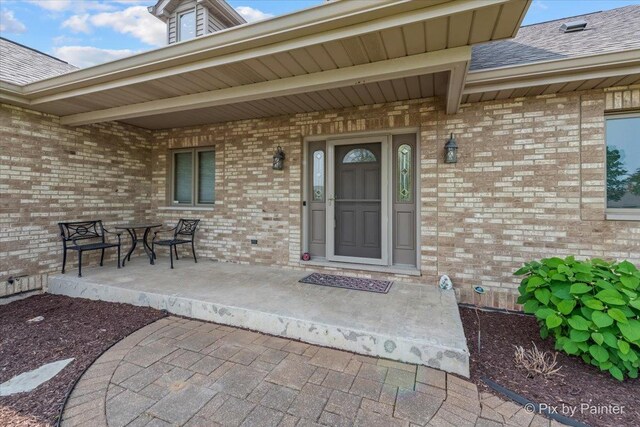 3609 Sagebrush Ct, Johnsburg, IL 60051 - entrance to property with brick siding and roof with shingles