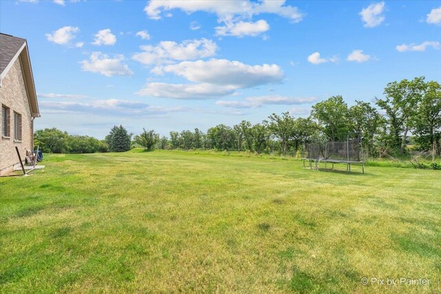 3609 Sagebrush Ct, Johnsburg, IL 60051 - view of grassy yard featuring a trampoline