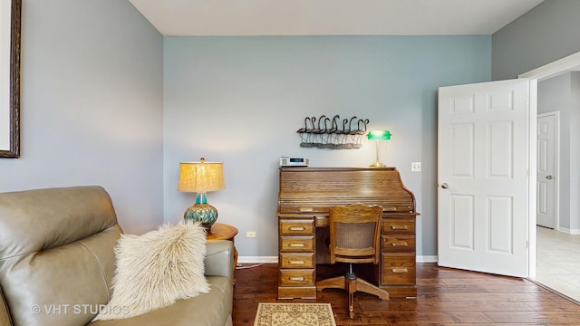 2217 Tyler Trl, Mchenry, IL 60051 - office featuring hardwood / wood-style flooring and baseboards