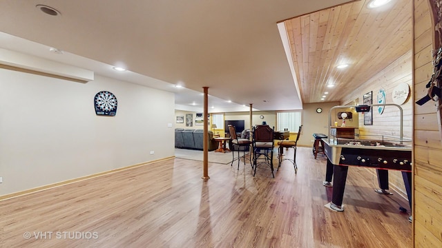 2217 Tyler Trl, Mchenry, IL 60051 - game room featuring wood finished floors, baseboards, and recessed lighting