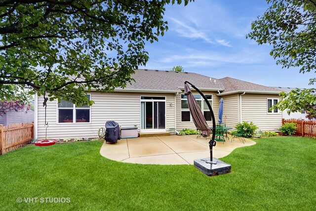 2217 Tyler Trl, Mchenry, IL 60051 - rear view of house featuring a patio area and a shingled roof