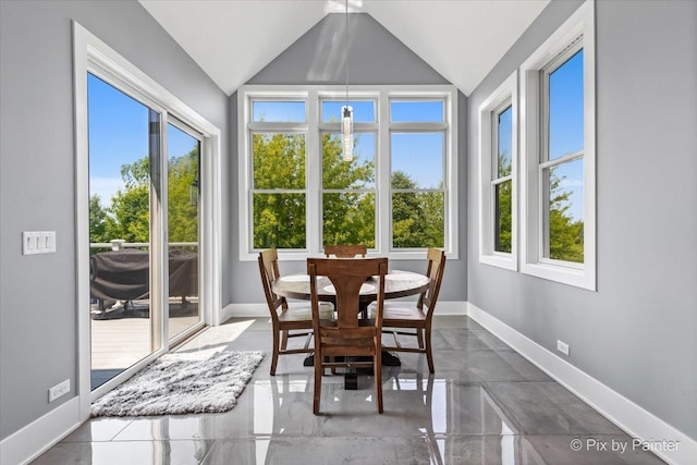 1044 Redbud Ln, Sugar Grove, IL 60554 - sunroom featuring lofted ceiling