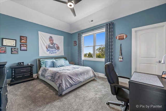 1044 Redbud Ln, Sugar Grove, IL 60554 - bedroom with carpet flooring, a desk, and a ceiling fan