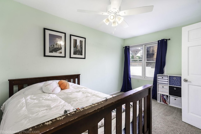 3315 N Racine Ave Unit E, Chicago, IL 60657 - carpeted bedroom featuring a ceiling fan