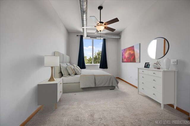 1673 Town Center St Unit 1673, Aurora, IL 60504 - bedroom featuring baseboards, light colored carpet, and ceiling fan