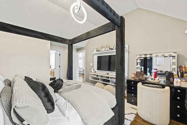 5225 Nicholas Ct, Oak Forest, IL 60452 - bedroom with vaulted ceiling and wood finished floors