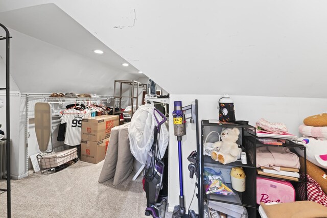 5225 Nicholas Ct, Oak Forest, IL 60452 - additional living space with lofted ceiling, recessed lighting, and carpet
