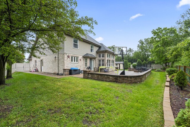 5225 Nicholas Ct, Oak Forest, IL 60452 - back of property featuring a patio area and brick siding