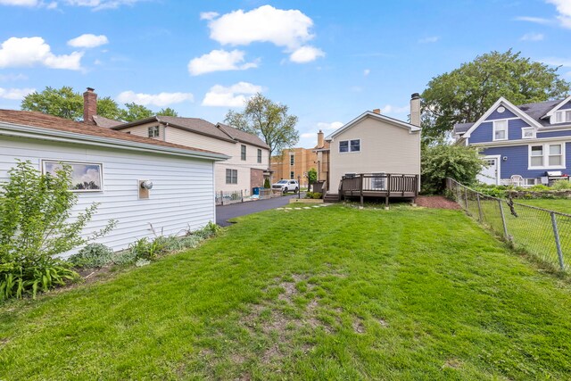 4520 Prince St, Downers Grove, IL 60515 - view of yard featuring a wooden deck and a residential view