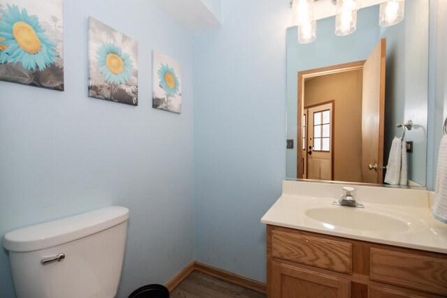 218 Partridge Ct, Algonquin, IL 60102 - bathroom featuring vanity and wood finished floors