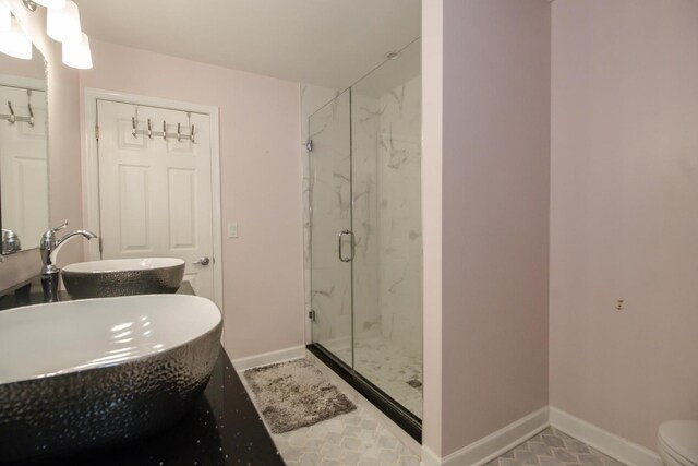 218 Partridge Ct, Algonquin, IL 60102 - full bath with a marble finish shower and double vanity