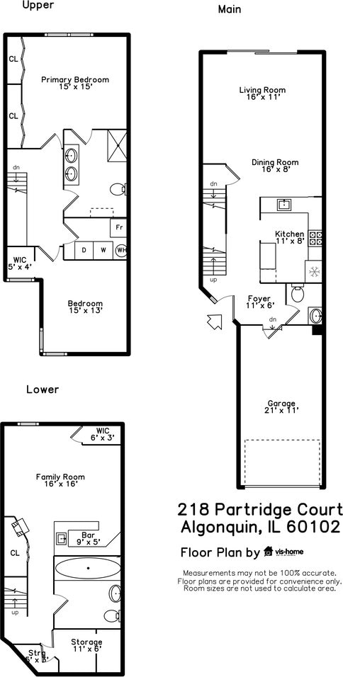 218 Partridge Ct, Algonquin, IL 60102 - view of floor plan / room layout