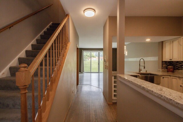 218 Partridge Ct, Algonquin, IL 60102 - stairs featuring wood finished floors