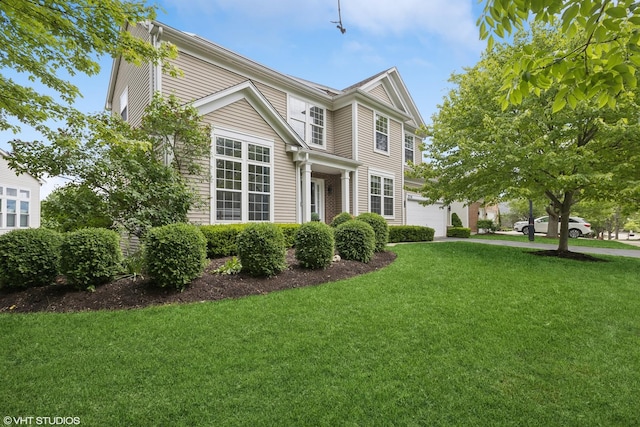 2758 Palm Springs Ln, Aurora, IL 60502 - view of front of property with a front yard and a garage