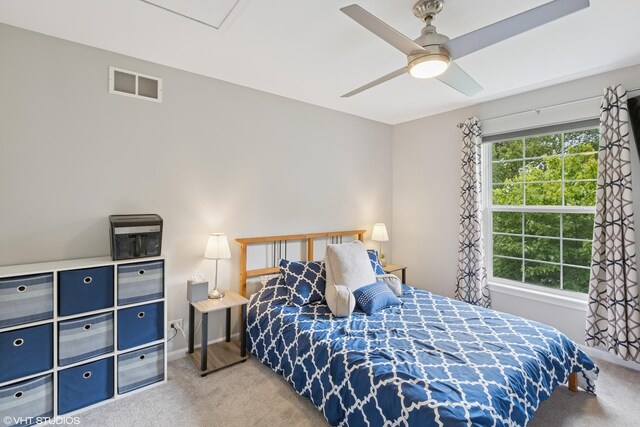 2758 Palm Springs Ln, Aurora, IL 60502 - carpeted bedroom with baseboards and a ceiling fan