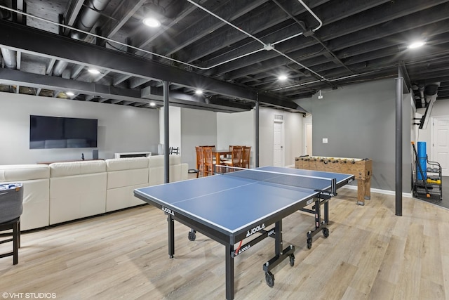 2758 Palm Springs Ln, Aurora, IL 60502 - game room featuring light wood finished floors