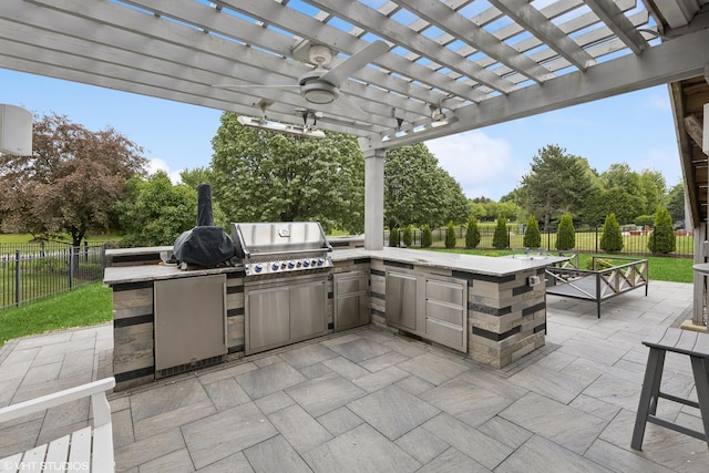 2758 Palm Springs Ln, Aurora, IL 60502 - fenced backyard featuring a patio and a pergola